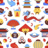 China seamless pattern vector