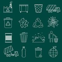 Garbage icons outline