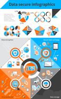 Data secure infographics vector