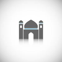 Icono de la mezquita aislado vector