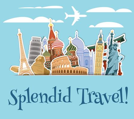 Landmarks scrapbook background