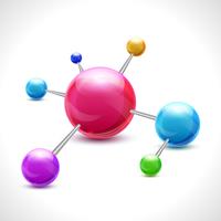 Abstract molecule 3d vector