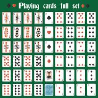 Playing cards full set vector