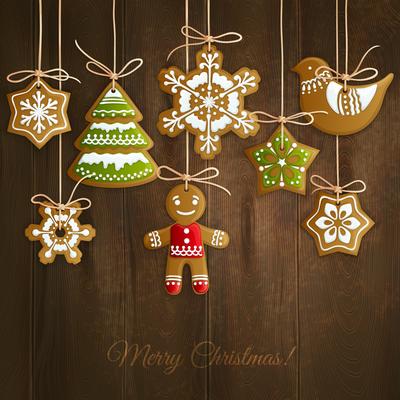 Christmas cookies background