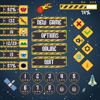 Space game interface vector