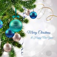 Merry christmas postcard vector