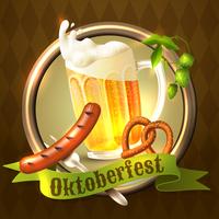 Oktoberfest festival background vector