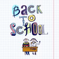 Back to school doodle concept vector