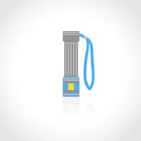 Flashlight flat isolated vector