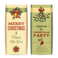 Christmas banner vertical vector