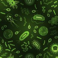 Bacteria and virus seamless pattern inversion vector