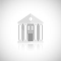 Museum building icon vector