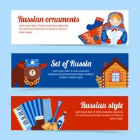 Conjunto de banners de viajes de Rusia