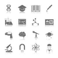 Science and Research Icon Black vector