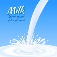 Milk splash background vector