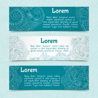 Banners ornamentales horizontales vector