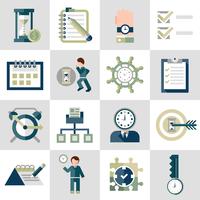 Time management icons set vector