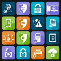 Data Protection Security Icons vector