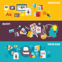 Graphic design banner set vector