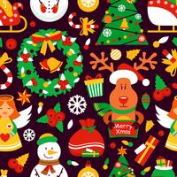 Christmas seamless pattern vector