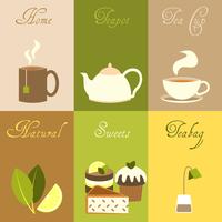 Tea mini posters set