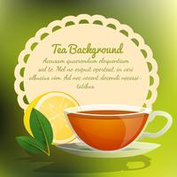Tea cup background vector