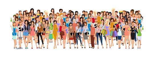 Group of woman vector