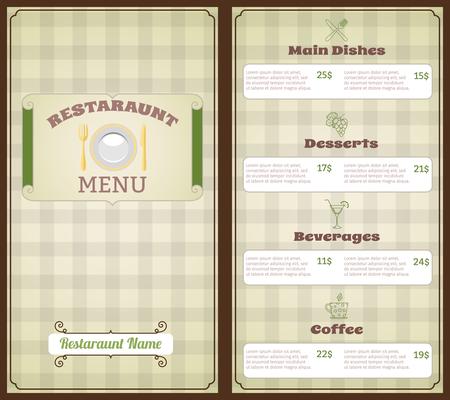 Restaurant menu template