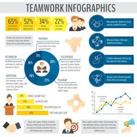 Teamwork business infographic vector