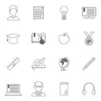 Education Outline Icons vector