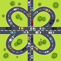 Highway traffic illustration vector