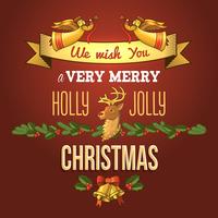 Christmas ornament card vector