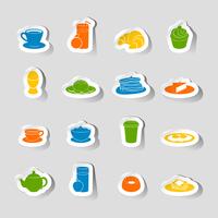 Breakfast icon sticker vector