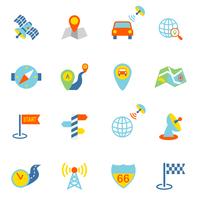 Mobile Navigation Icons Flat vector