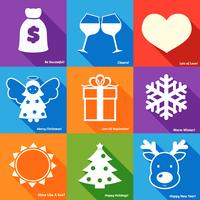 Christmas wishes set vector