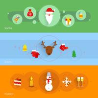 Conjunto de banner de navidad vector