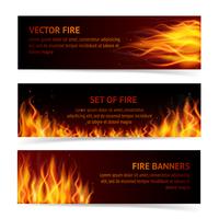 Flame banner set
