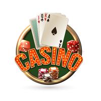 Pocker casino emblem vector