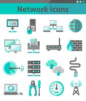 Network icons set vector