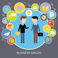 Business dialog concept vector