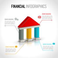 Bank financial infographics vector
