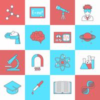 Science and research icon flat vector
