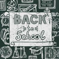 Back to school blackboard poster vector