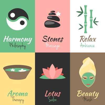 Spa mini posters set