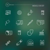 Medical tests icons outline vector