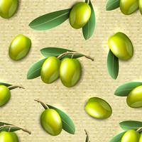 Olive seamless pattern vector