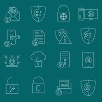 Data Protection Security Icons vector