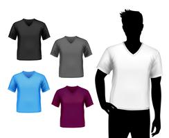 T-shirts male set vector