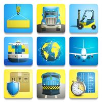 Logistic Icons Set vector