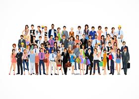 Large group of people vector